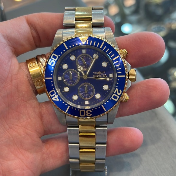 Invicta Other - Invicta Watch Rolex Stye 1773BBB men's watch Two tone blue Dial watch stainless